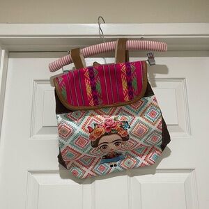 Colorful Embroidered Backpack from Mexico
